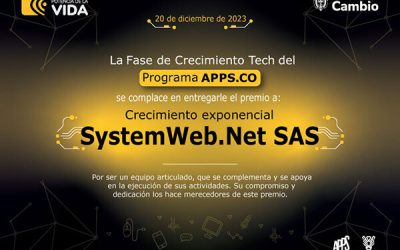 Es un honor recibir el premio al Crecimiento Exponencial del programa apps.co